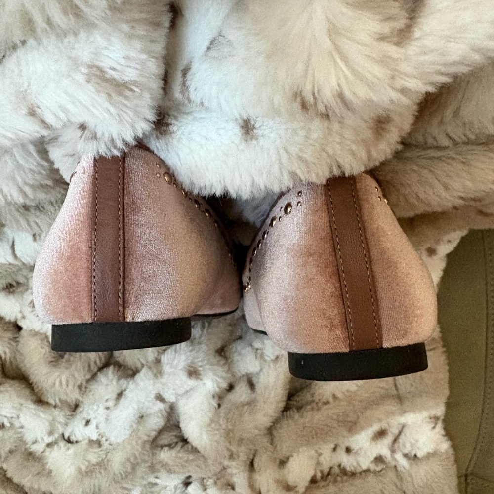 Cole Haan Grand OS Blush Velvet Loafers with Studded Bow Style Tali worn once - Picture 8 of 9